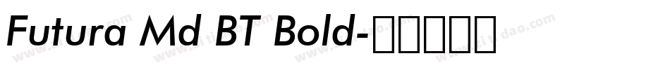 Futura Md BT Bold字体转换